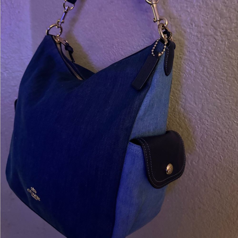 Denim Coach purse like new